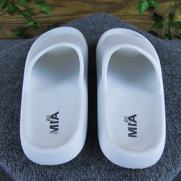 MIA Girl Women's Chunky Slide White Synthetic Sz 8 Medium Gently Used 2025 - Picture 4 of 6